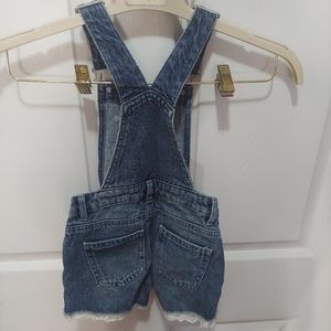 Primark Toddler Girl lace trim denim short overall